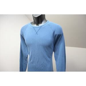 Abercrombie & Fitch Thermal Henley Tee Shirt Long Sleeve Blue Mens Sz XL
